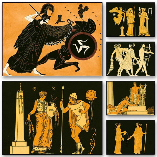 Abstract Ancient Greek Poster