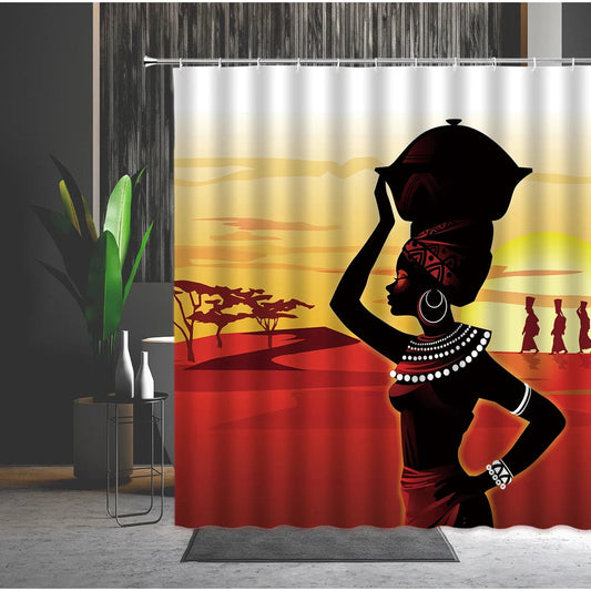 African Woman Shower Curtains