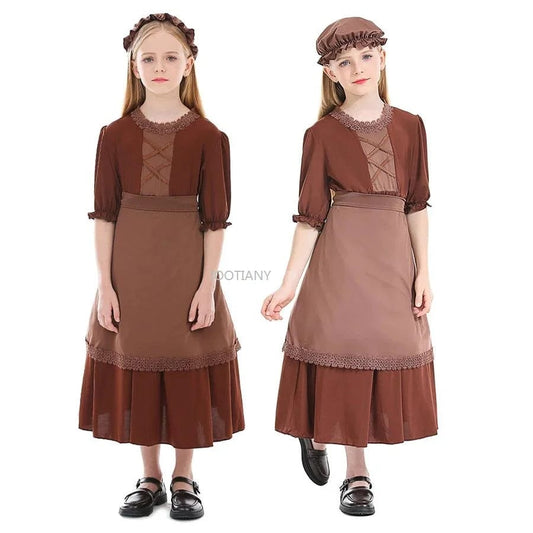 Kids Peasant Girls Historic Dress