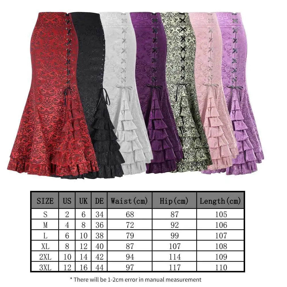 Lace-up Skirt Retro