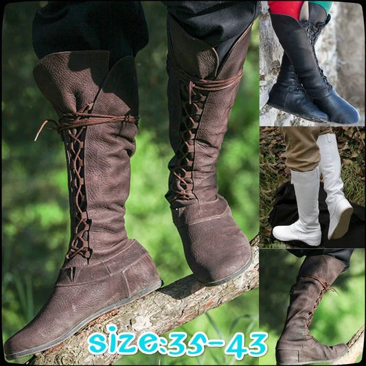 Medieval Boots Faux Leather