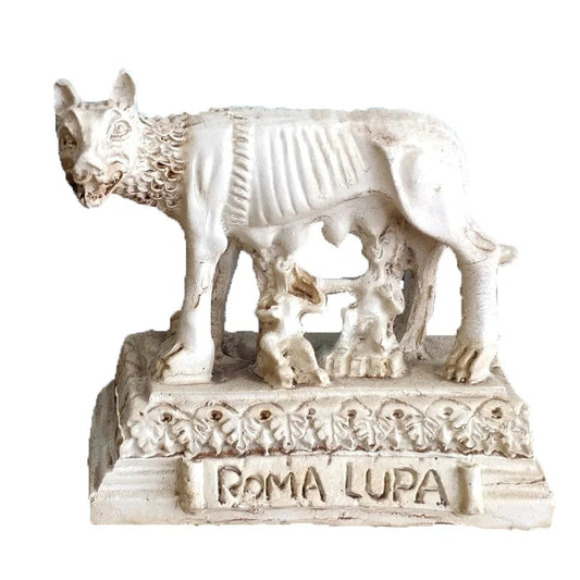 Small Myth Rome Wolf Statue