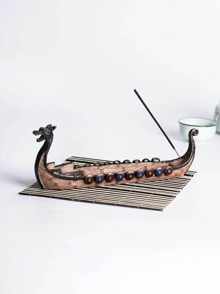 Viking Boat Incense Stick Burner