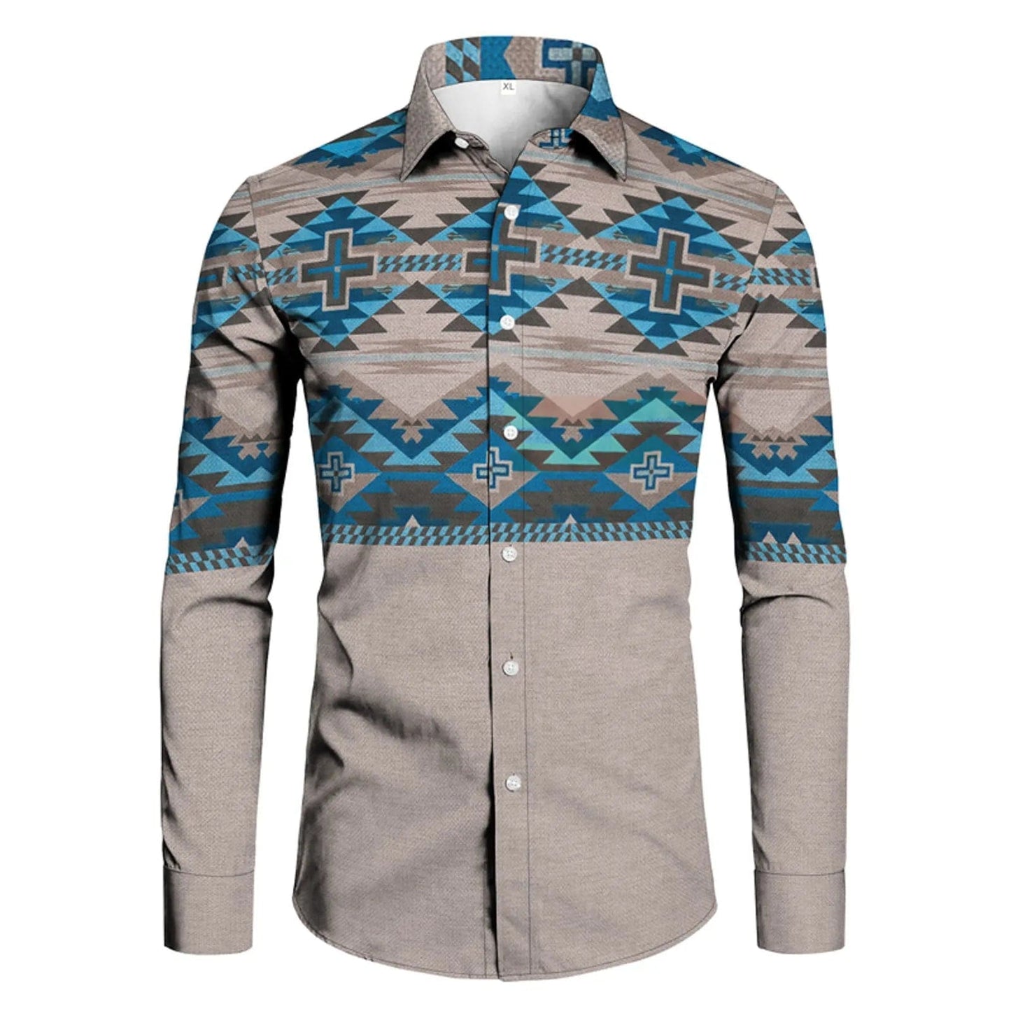 Aztec Shirt Long Sleeve Men