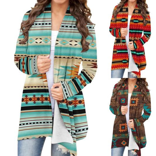 Aztec Trench Coat Women 