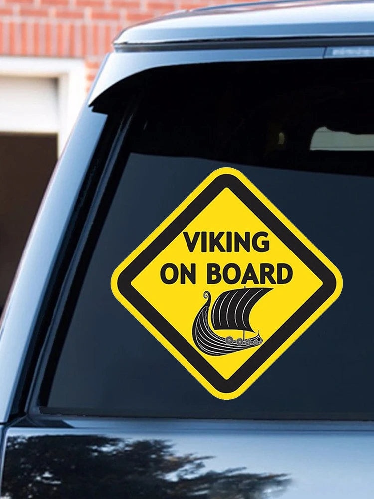 Car Sticker Funny ''Viking on Board''