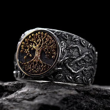 Carved Tree of Life Ring