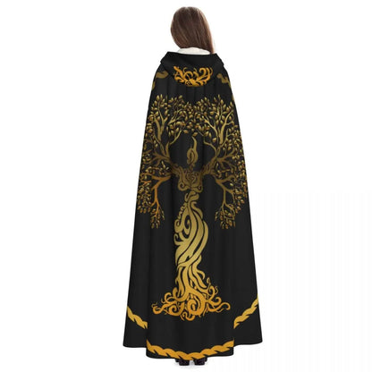 Celtic  Gold Tree Cloak Hooded
