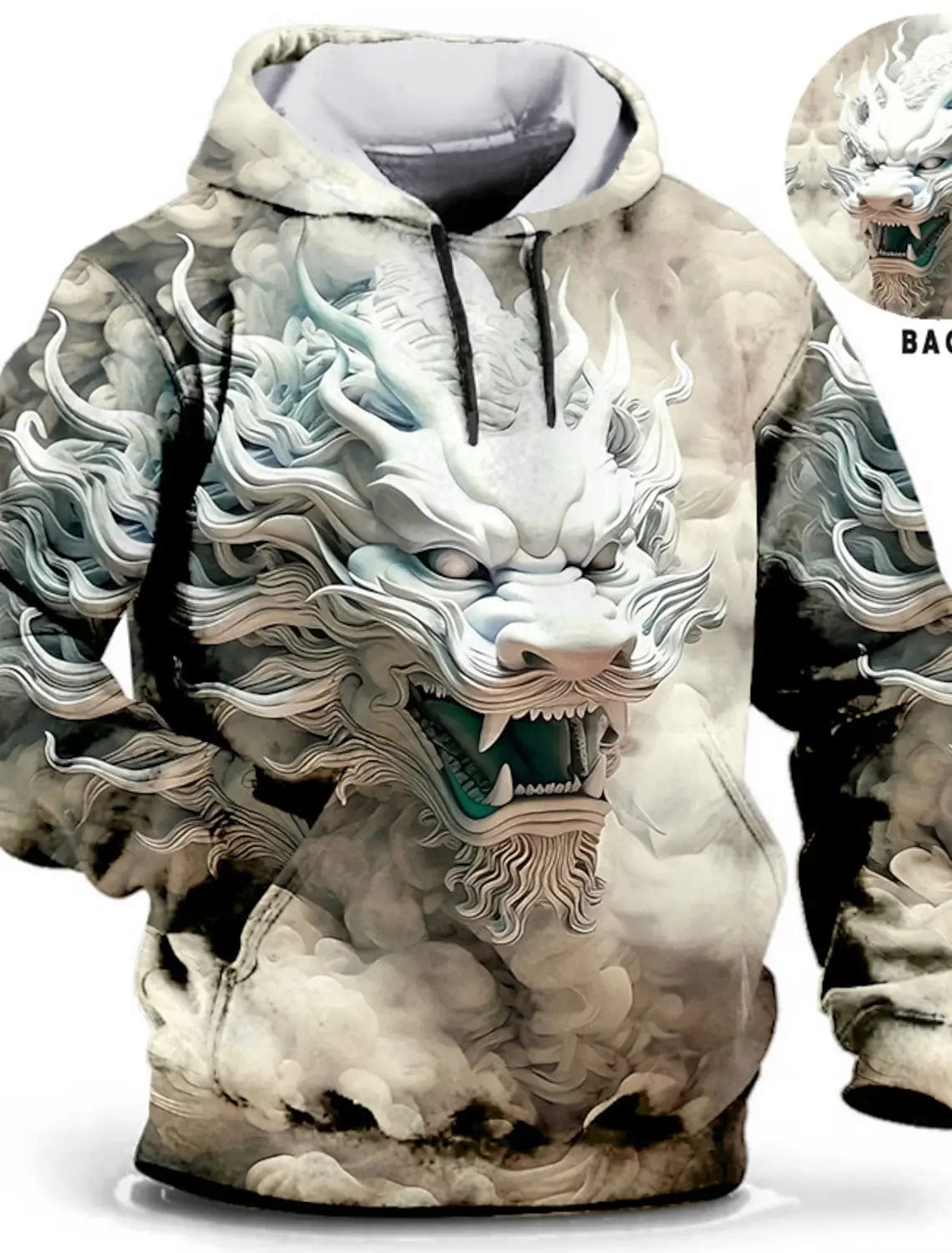 Chinese  Dragon Hoodie Men 