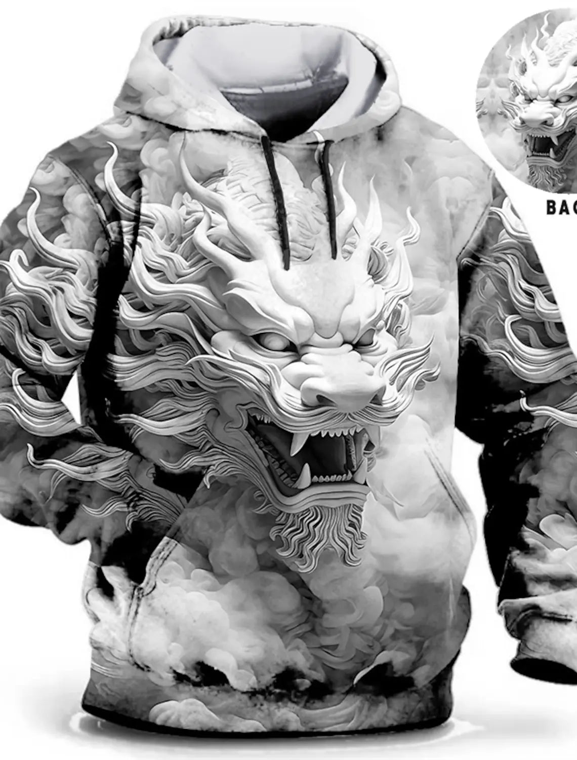 Chinese  Dragon Hoodie Men 