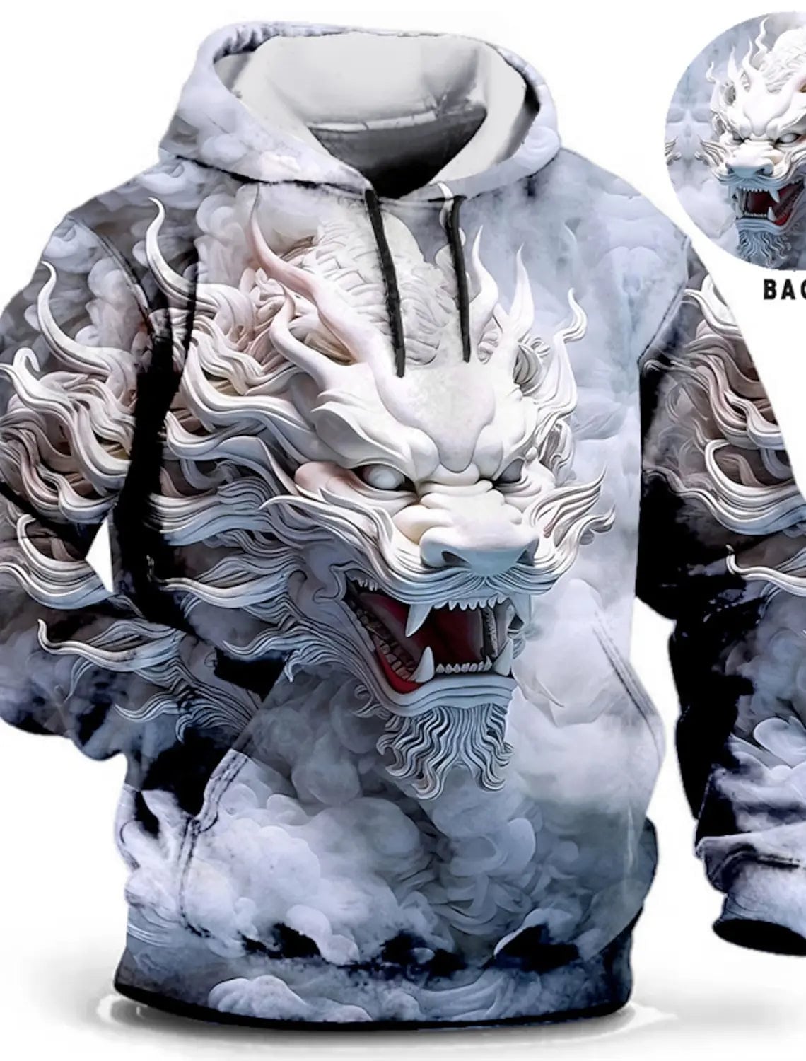 Chinese  Dragon Hoodie Men 