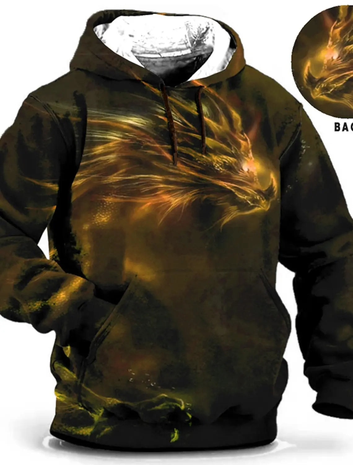 Chinese  Dragon Hoodie Men 