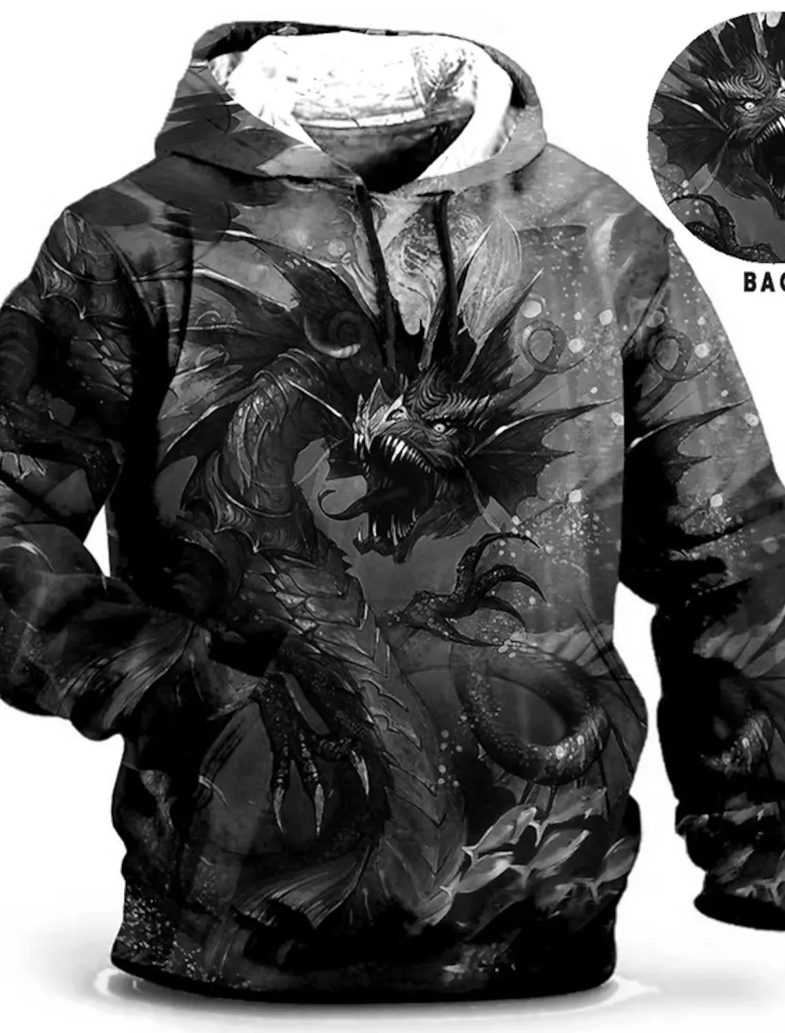 Chinese  Dragon Hoodie Men 