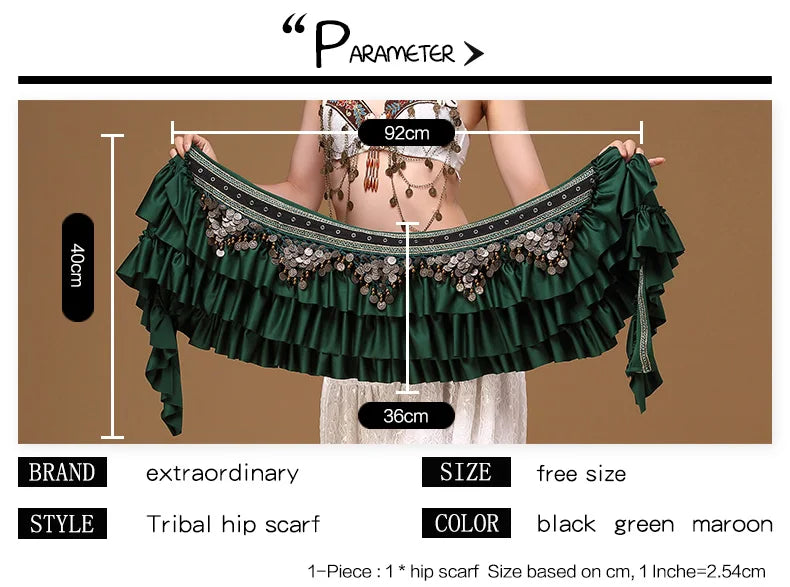 Coins Hip Scarf Dance Belt