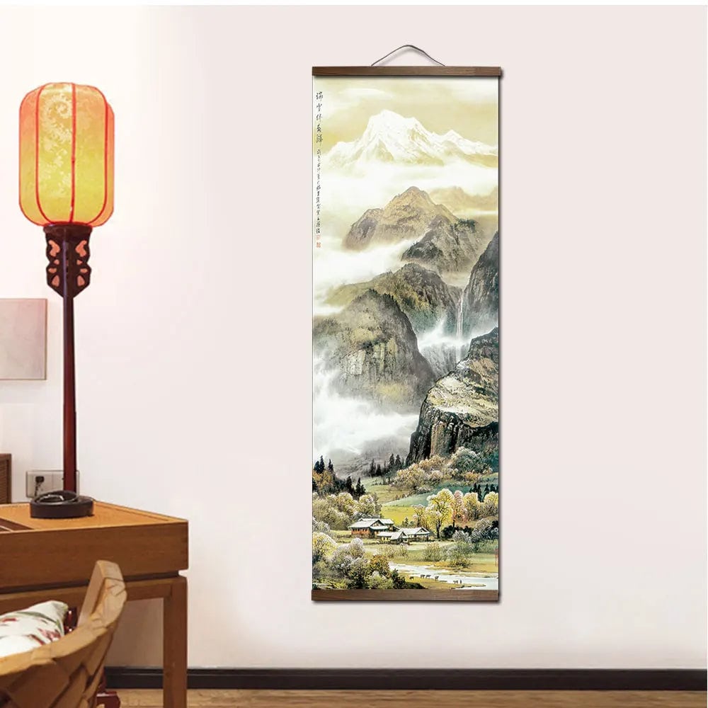 Colorful Chinese Landscape Canvas 