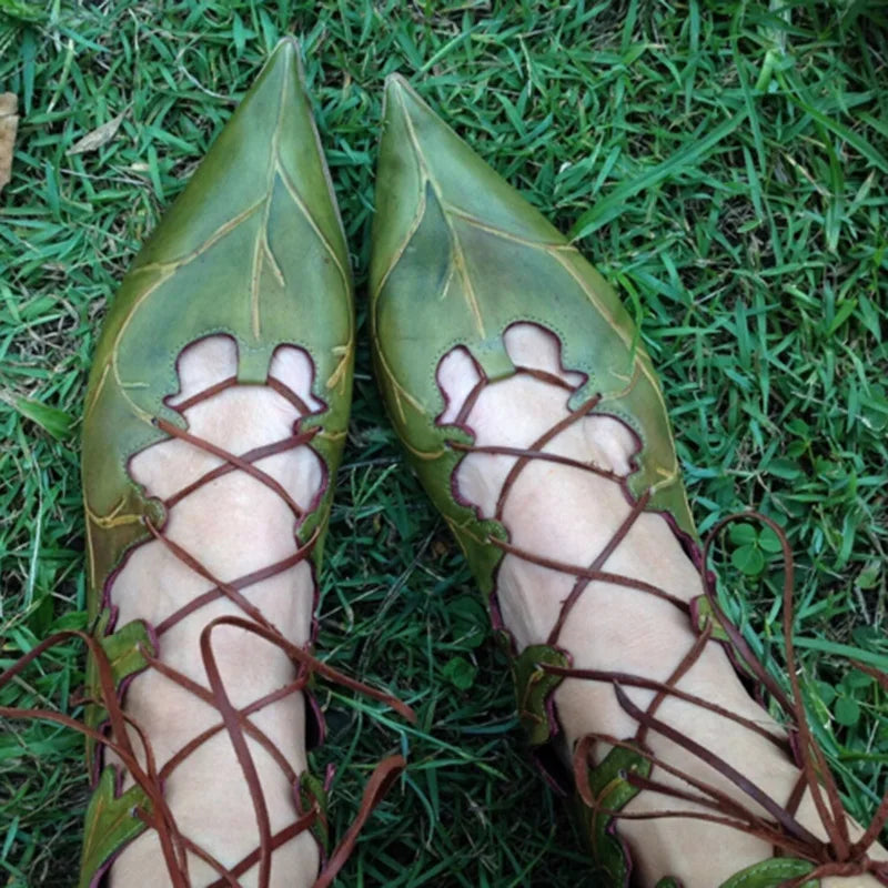 Elf  Leaves Lace Up Shoes 