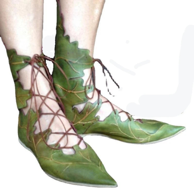 Elf  Leaves Lace Up Shoes 