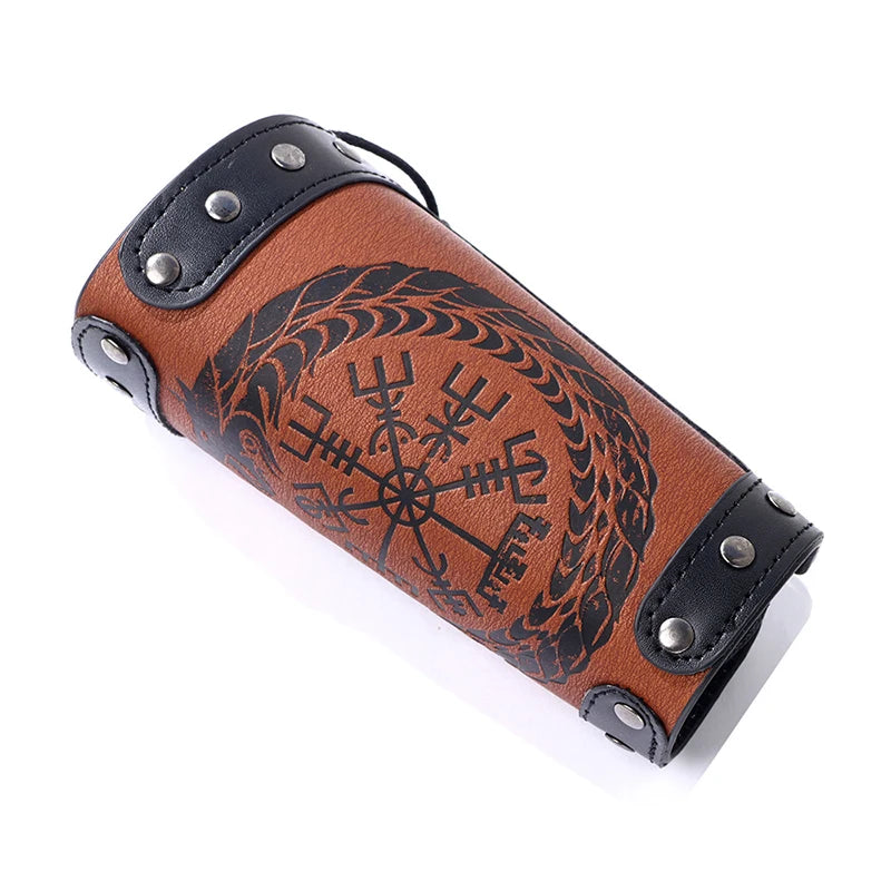 Faux Leather Wide Bracer 