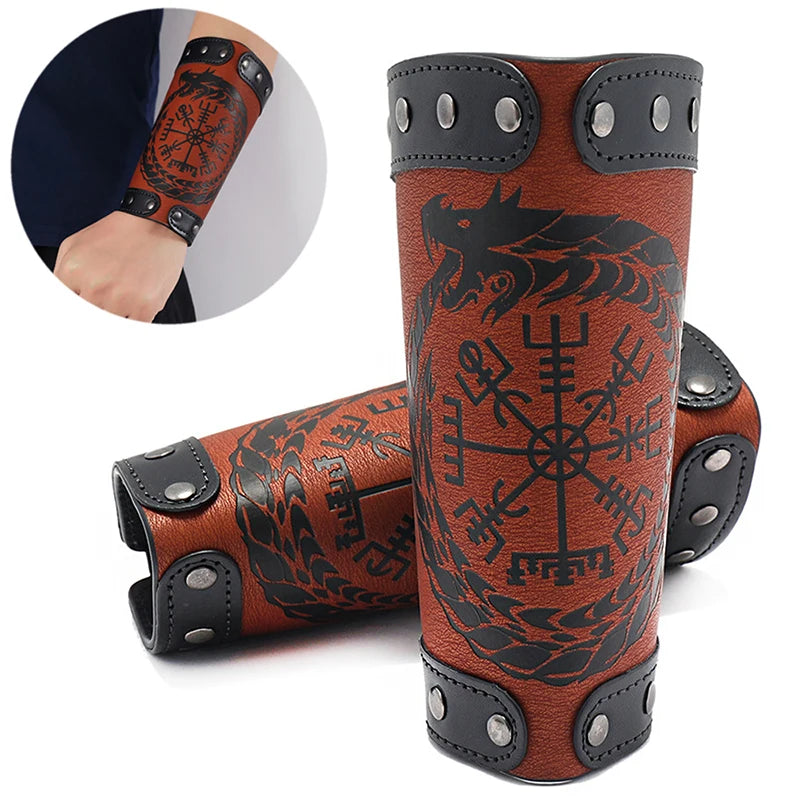 Faux Leather Wide Bracer 