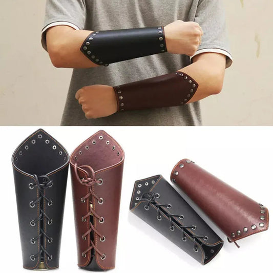 Faux Leather Wide Bracer 