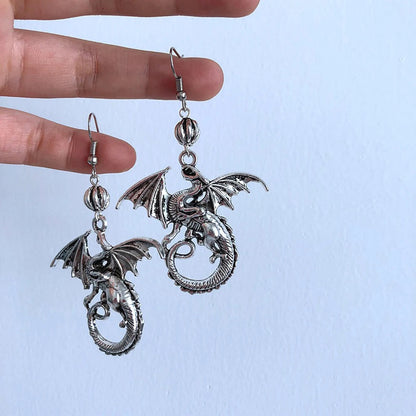 Flying Dragon Dangle Earrings