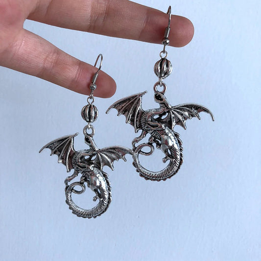 Flying Dragon Dangle Earrings
