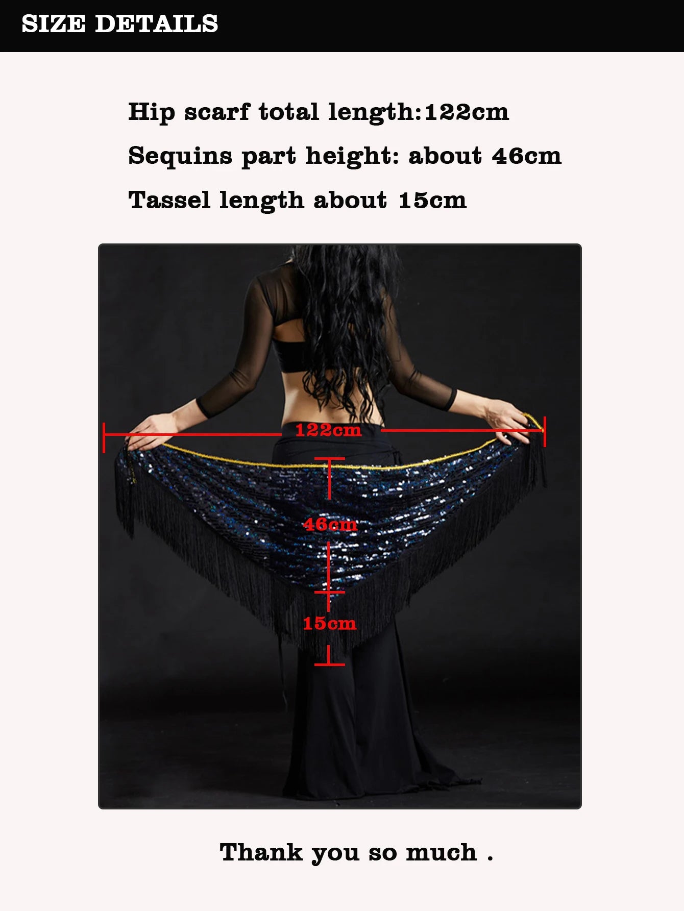 Fringe  Belly Dance Hip Scarf