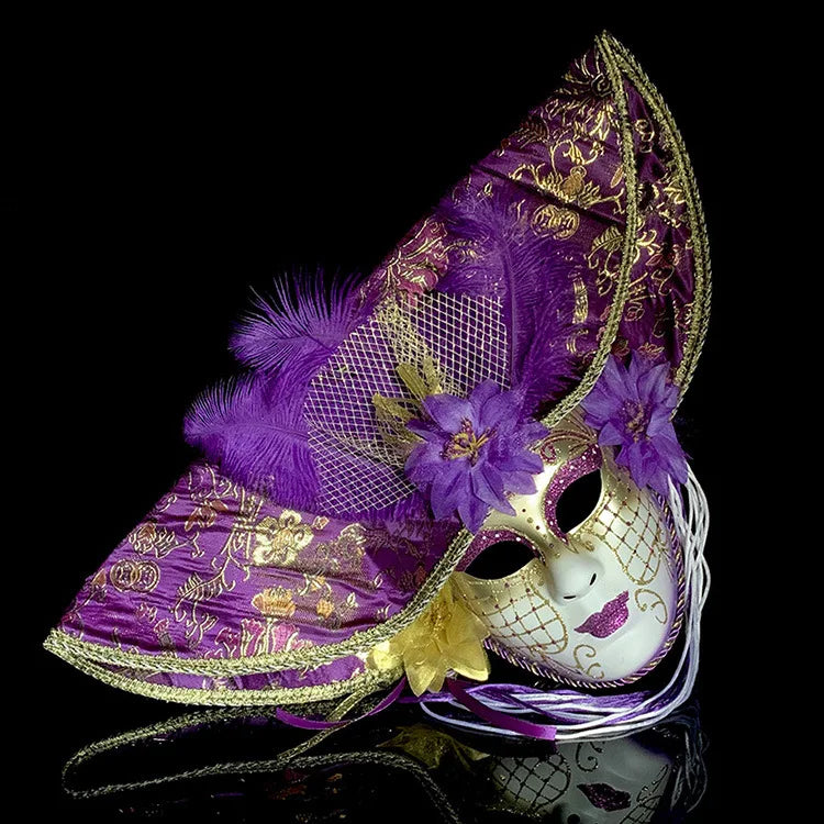 Full Masquerade Mask and Hat