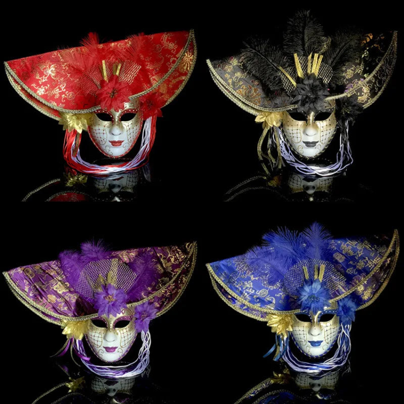 Full Masquerade Mask and Hat