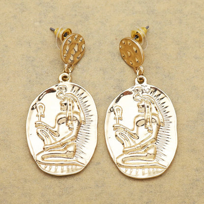 Gold Symbol Egypt Earrings