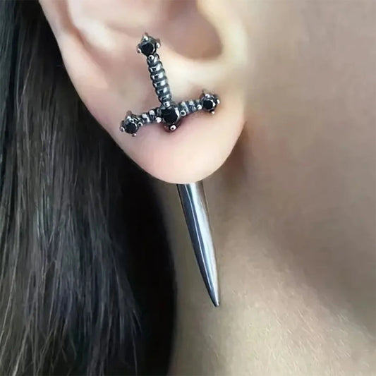 Gothic Sword Earrings 