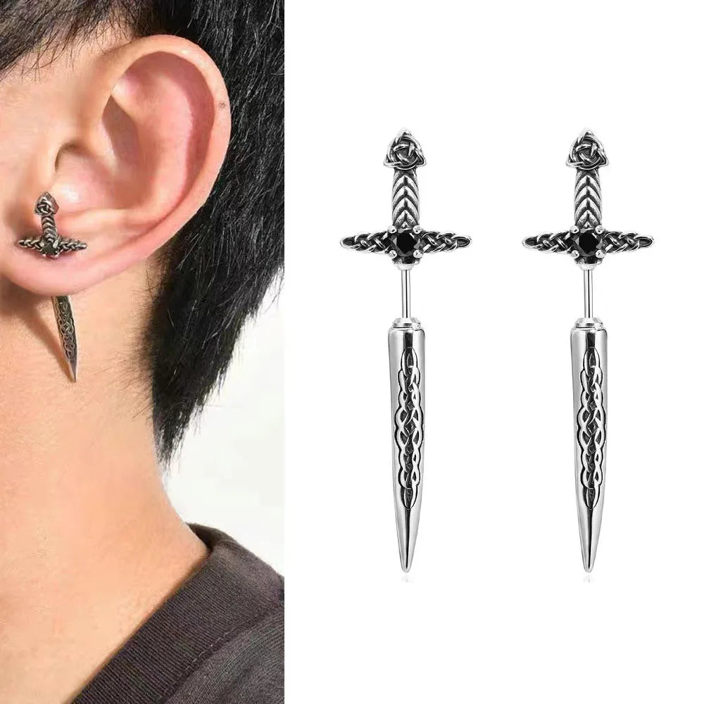 Gothic Sword Earrings 