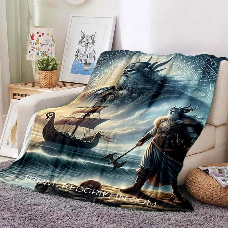 Graphic Viking Blanket