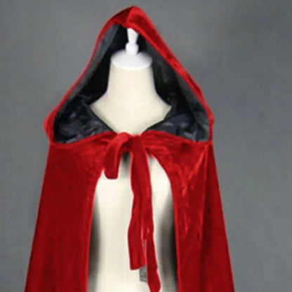 Hooded Cloak Long Velvet