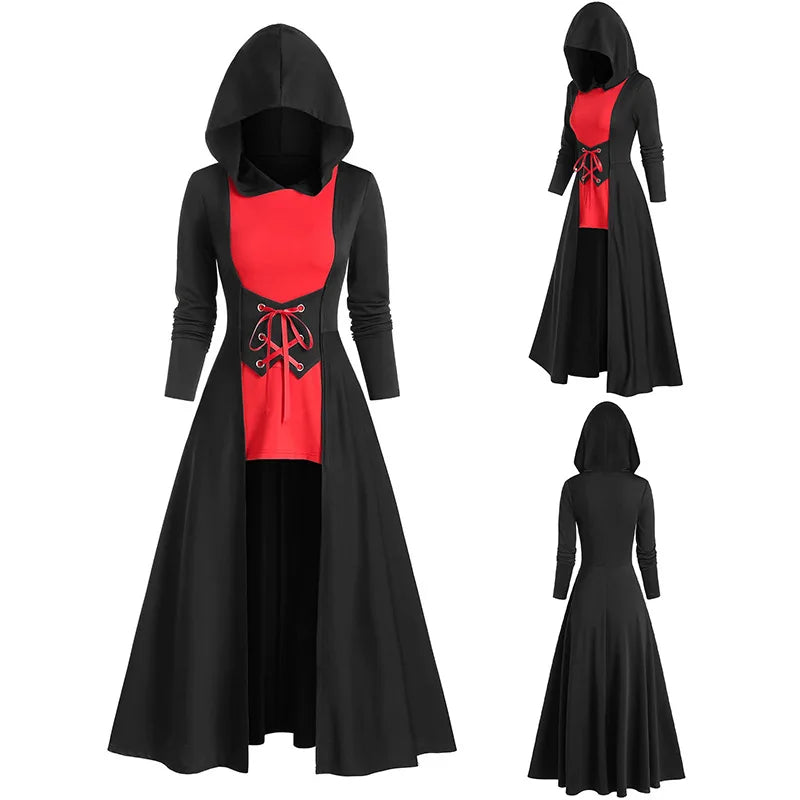 Hooded Lace-up Women Outfit