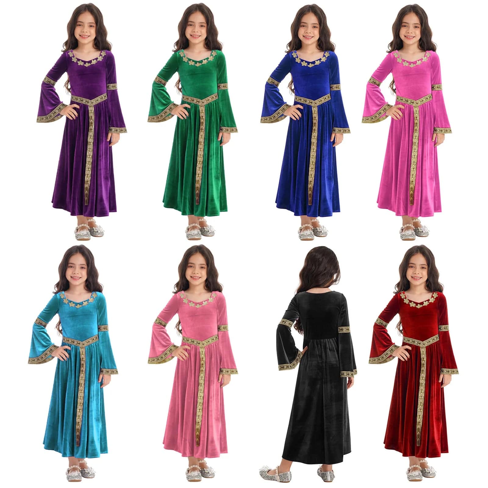 Kids Princess Medieval Dress 