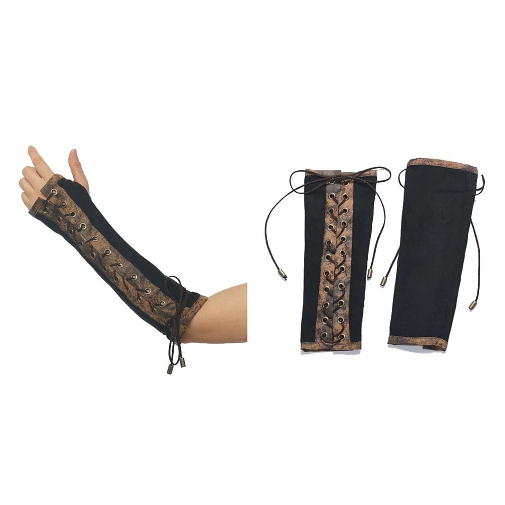 Lace Up Fingerless Gloves