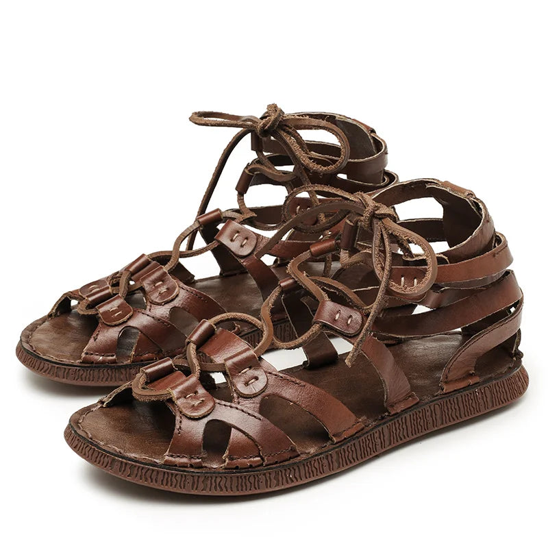 Leather Roman Style Sandals 