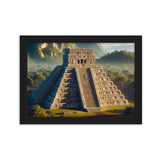 Maya Temple Framed paper poster