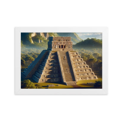 Maya Temple Framed paper poster