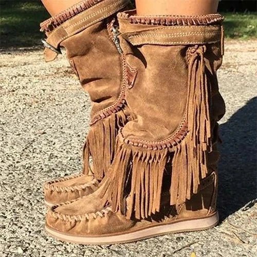 Mid-calf Boots Native American 