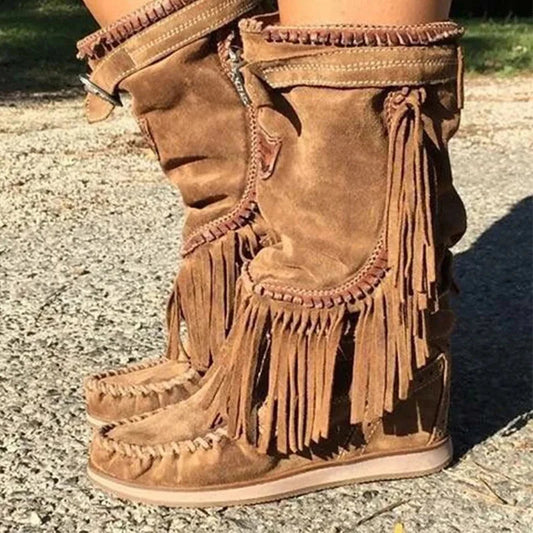 Mid-calf Boots Native American 