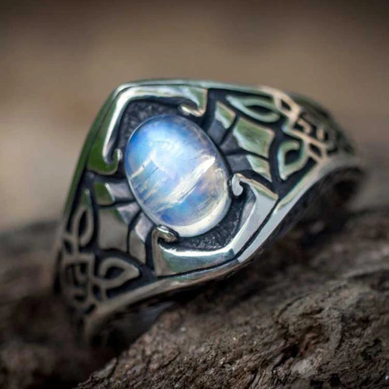 Mystic Pagan Stone Ring 