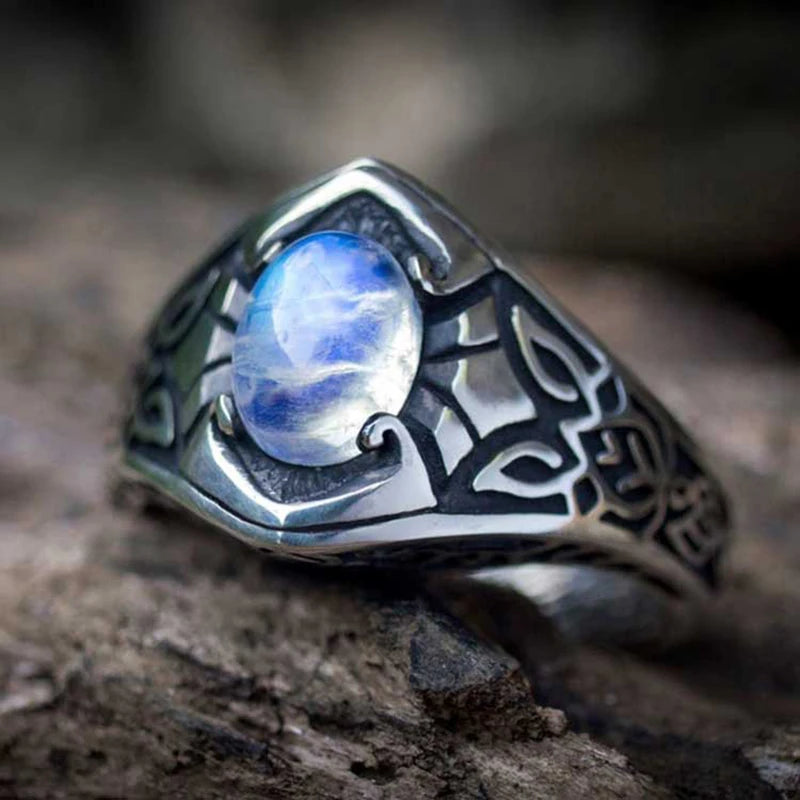 Mystic Pagan Stone Ring 