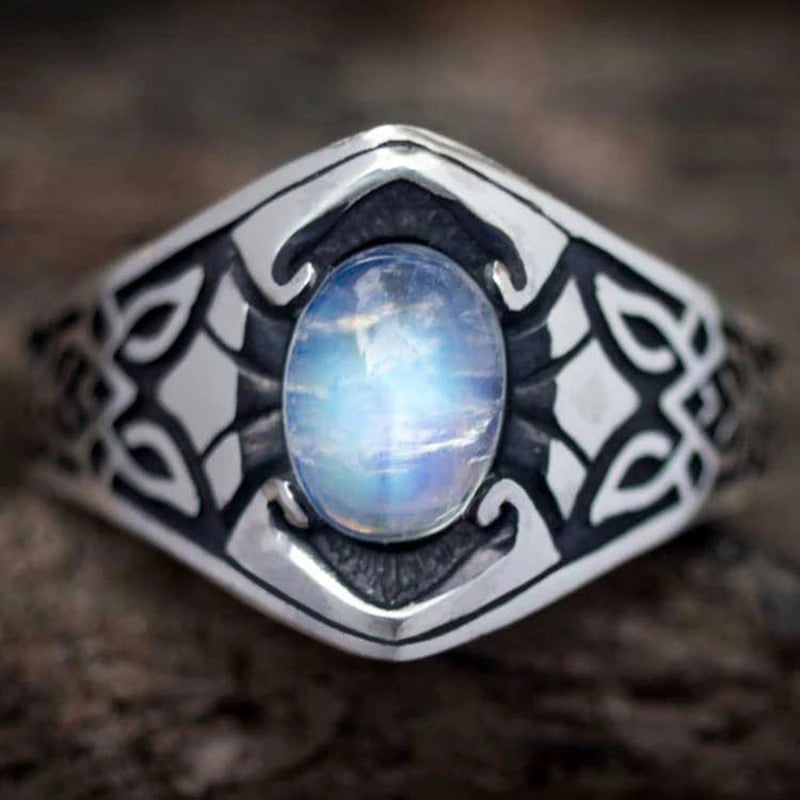 Mystic Pagan Stone Ring 