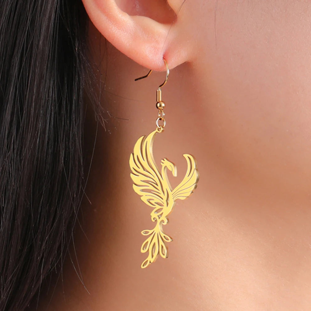 Phoenix  Earrings Fire Bird