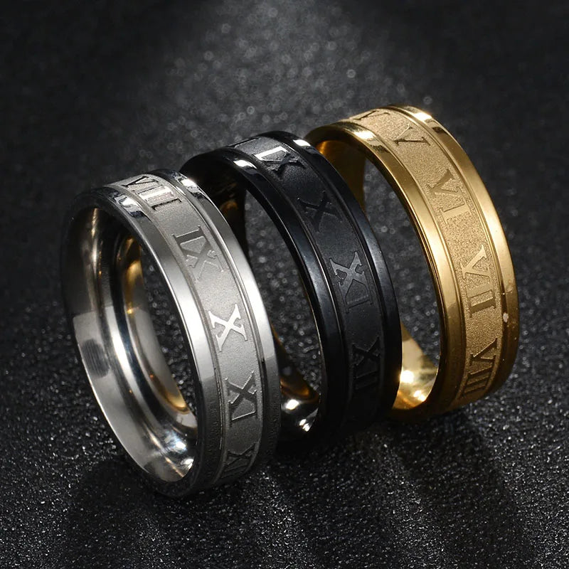 Roman Numerals Rings 