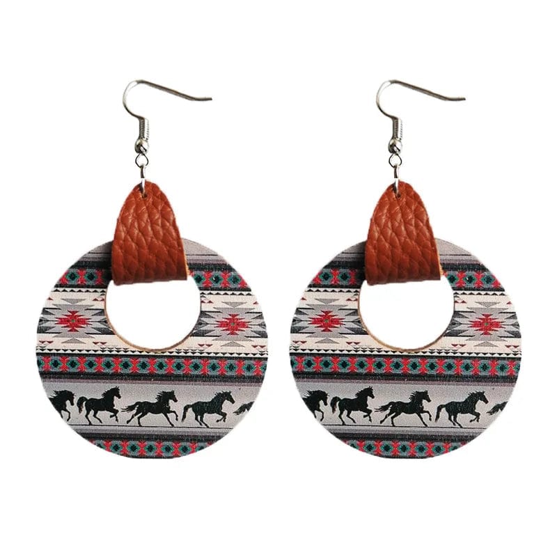 Round Southwest Earrings 