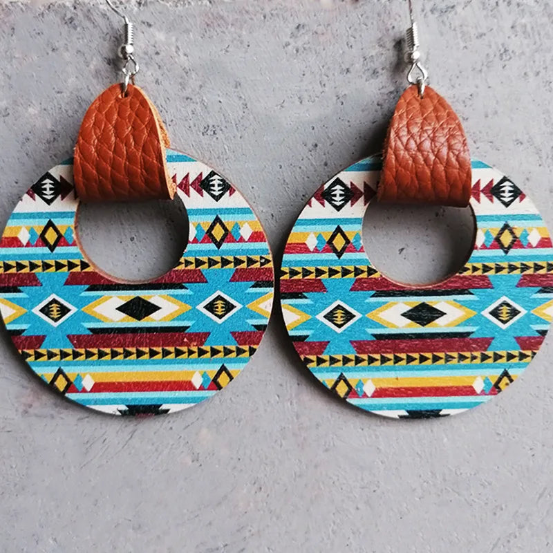 Round Southwest Earrings 