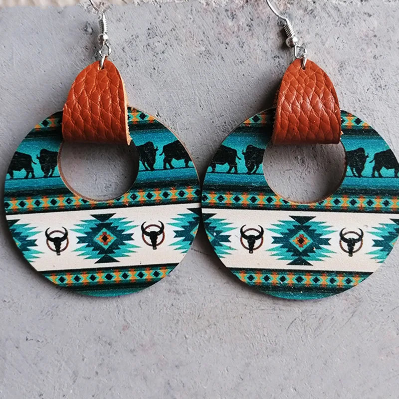 Round Southwest Earrings 